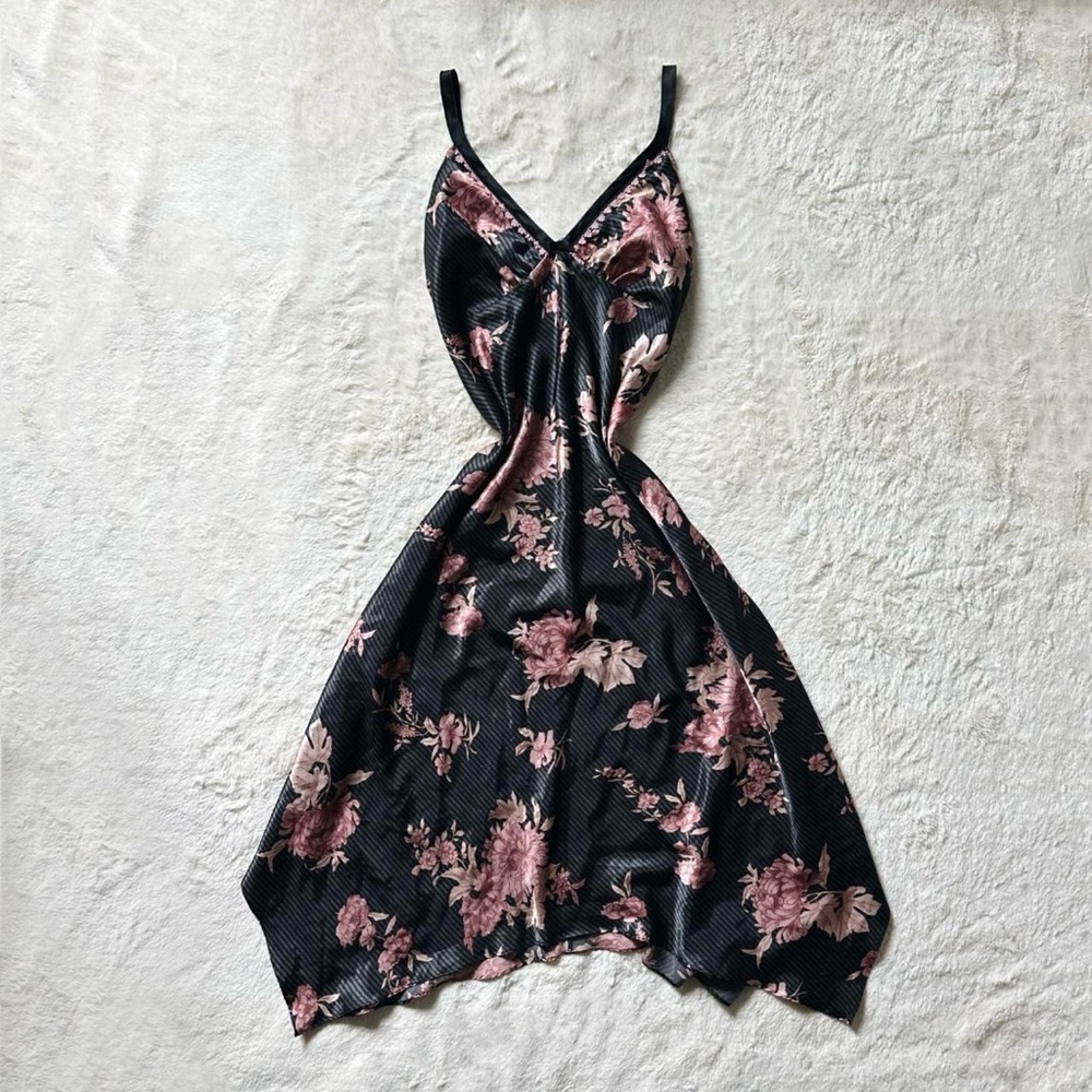 2000's california dynasty asymmetrical slip dress
